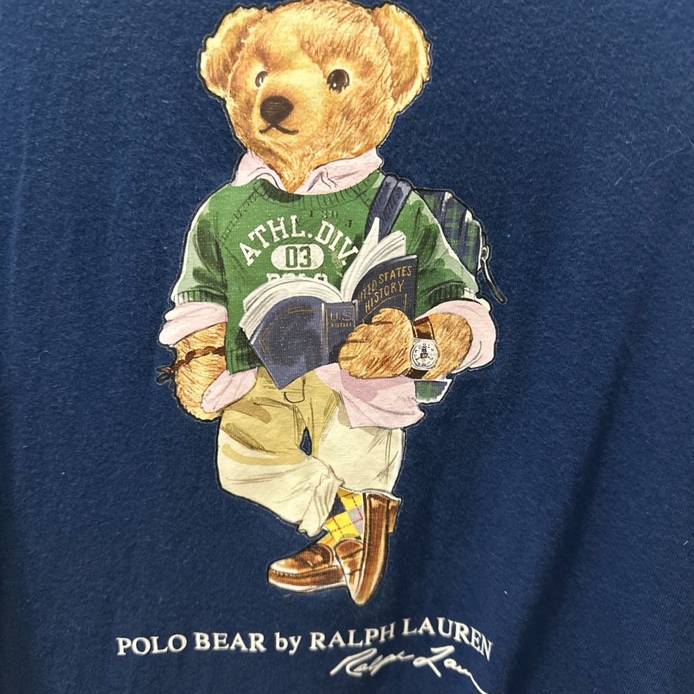 Ralph Lauren Blue and Green Short Sleeve Tee with Polar Bear collection - Picture 3 of 4
